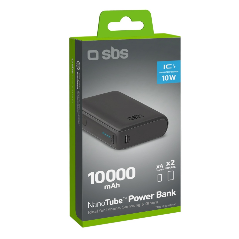 SBS akupank Power Bank 10000 mAh USB+Type-C 10W must