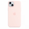 Apple kaitsekest Silicone Case with MagSafe for iPhone 15 Plus Light Pink, heleroosa