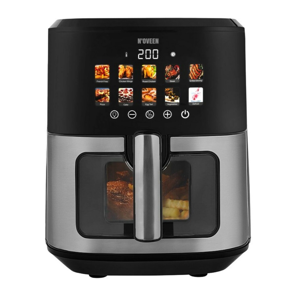 N'oveen kuumaõhufritüür AF770 X-LINE Hot Air Fryer, 6,5L, must/hõbedane