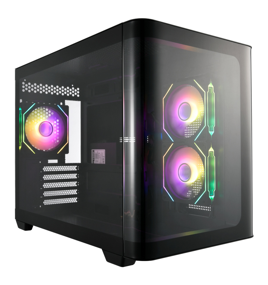 Fortron korpus FSP S380-BA (must, Tempered Glass x 2)