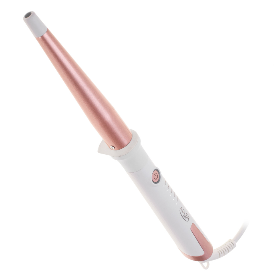 Adler lokitangid AD 2119	Conical Curling Iron, valge/roosa 