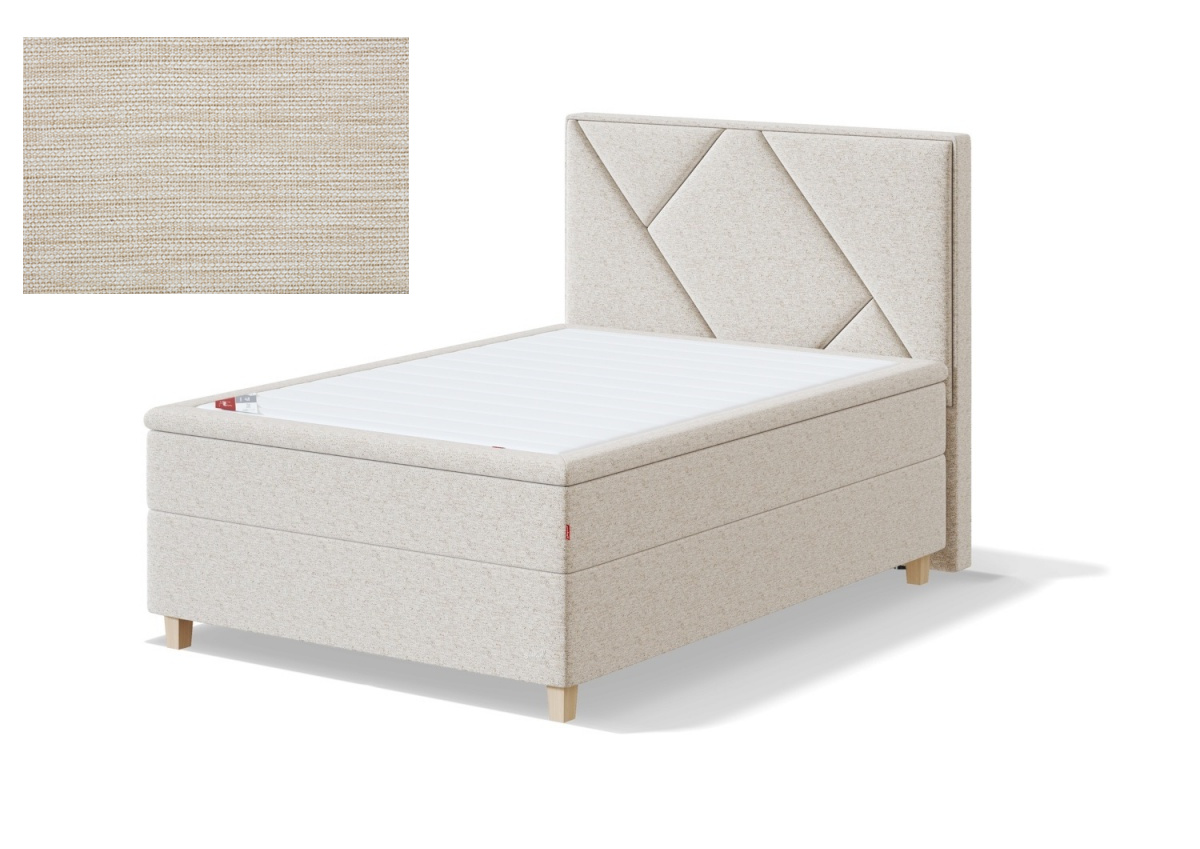 Sleepwell kontinentaalvoodi RED CONTINENTAL, 140x200x50cm, MANGO helebeež, pehme