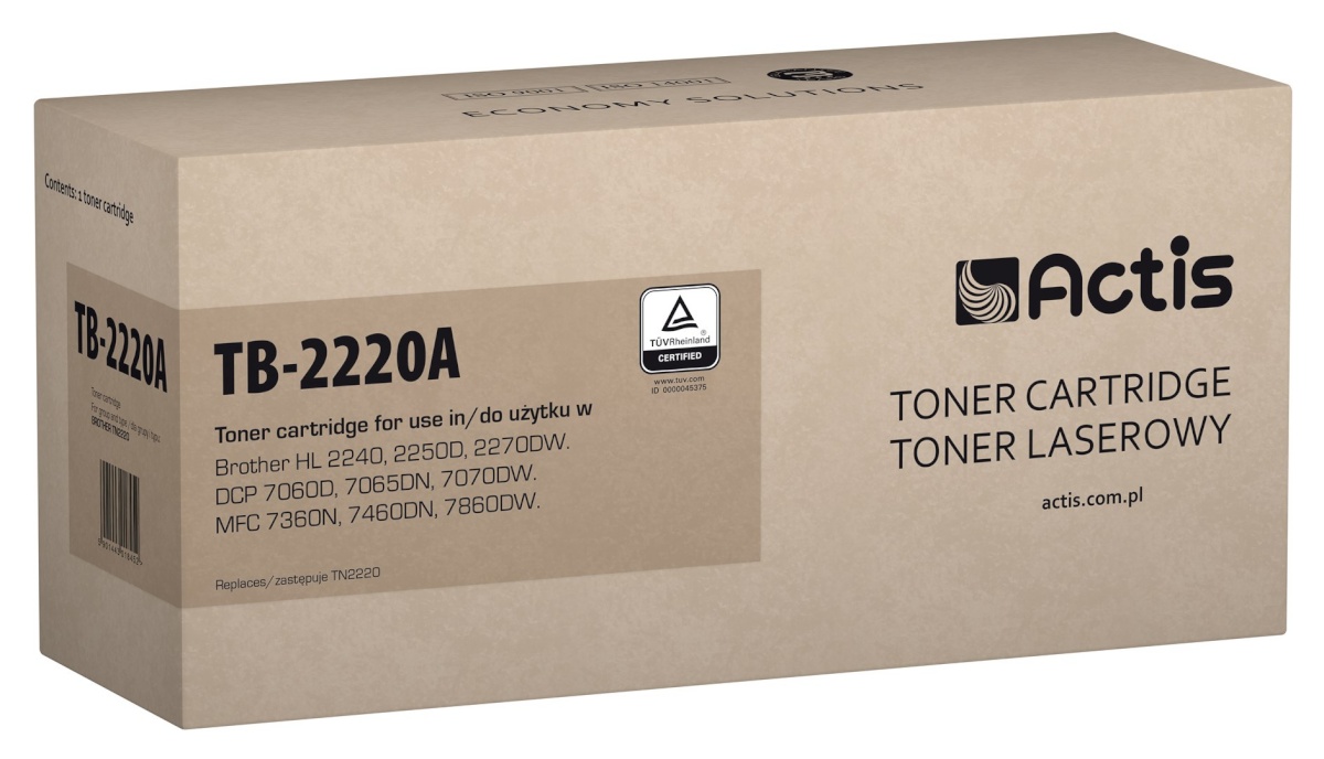 ACTIS tooner TB-2220A replacement for Brother TN2220, Standard, 2600 pages, must