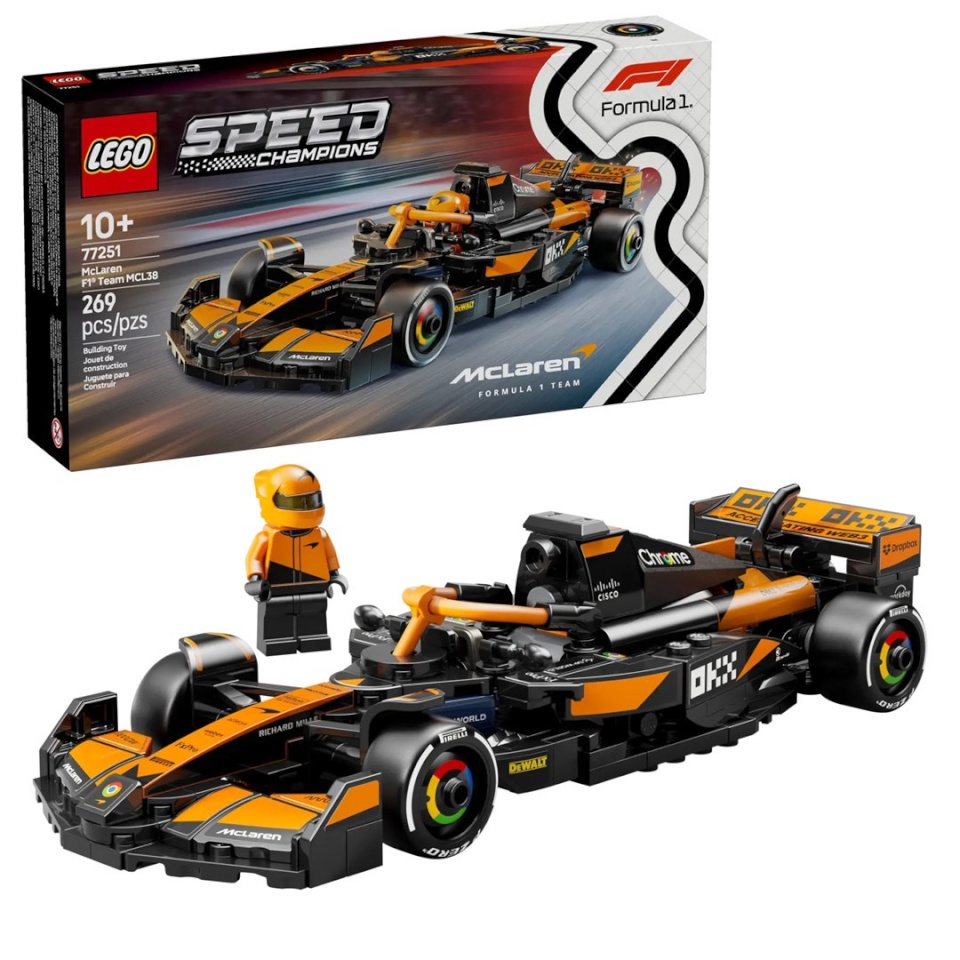 Lego klotsid SPEED CHAMPIONS 77251 McLaren F1 Team MCL38 Race Car