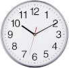 Plumeet seinakell Extra Large Silent Wall Clock 40.6cm, valge/hõbedane
