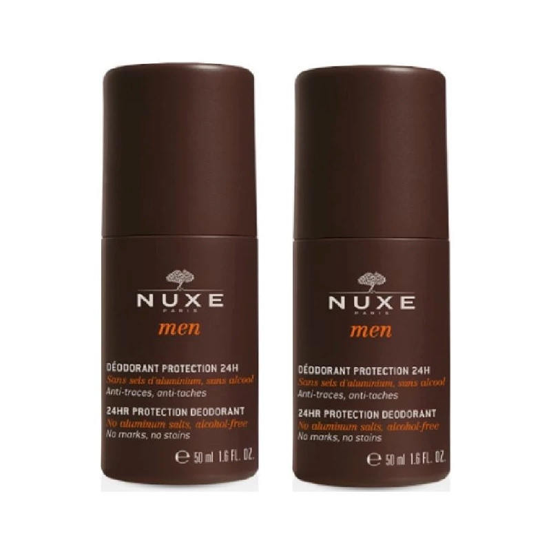 Nuxe deodorant Men 24HR Protection Deodorant 2x50ml, meestele