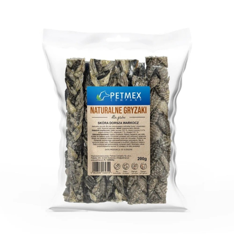 Petmex maius koerale Cod Skin, 200g