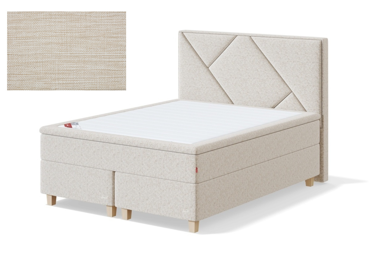 Sleepwell kontinentaalvoodi RED CONTINENTAL, 180x200x50cm, MANGO helebeež, pehme