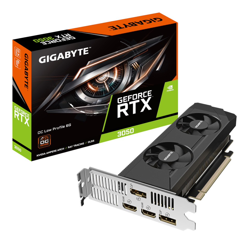 Gigabyte videokaart nVidia GeForce RTX 3050 OC Low Profile 6G 6GB GDDR6