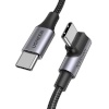 UGREEN kaabel US334 70643 USB-C angled / USB-C straight 100W PD 1m Cable - must