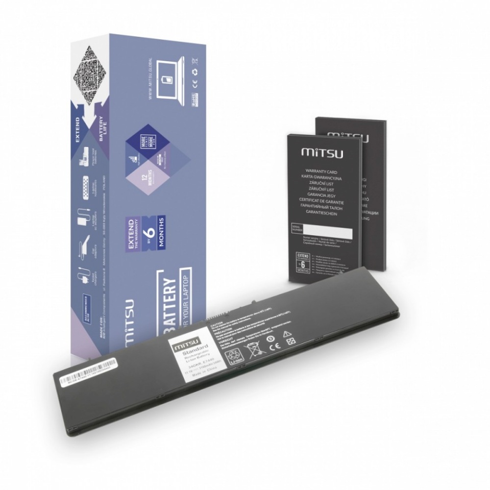 Mitsu sülearvuti aku for Dell E7440 3100mAh(34Wh) 11.1-10.8V
