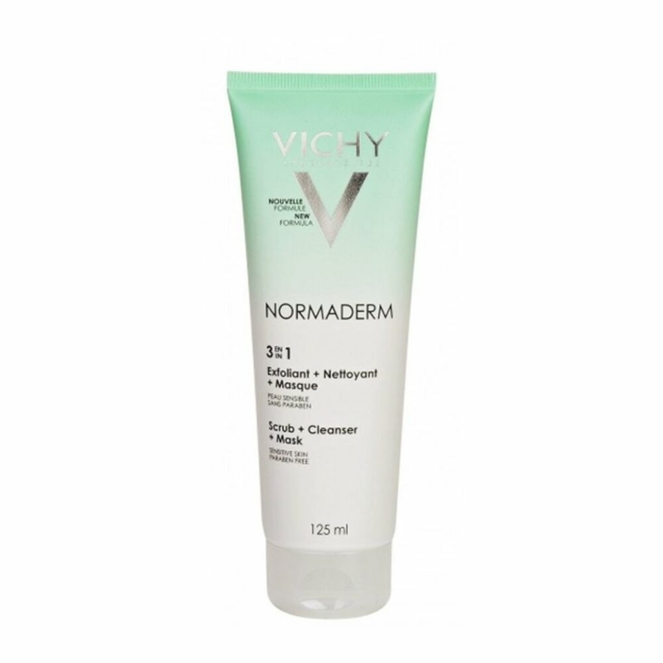 Vichy näokoorija Normaderm 3in1 Scrub + Cleanser + Mask 125ml, naistele