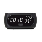 Adler lauakell AD 1186 LED Clock with Thermometer, must