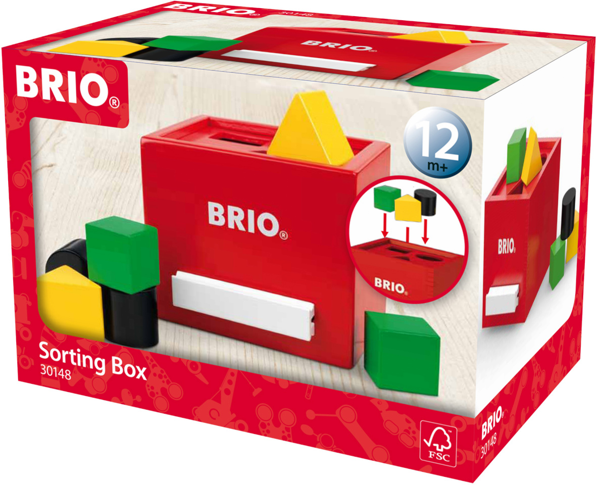 Brio plokkkarp 30148 Brick Box, punane