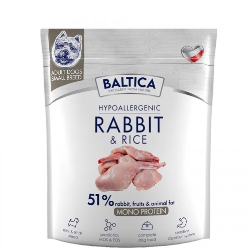 Baltica kuivtoit koerale Nutraceutic Hypoallergenic S Rabbit with Rice, 1kg