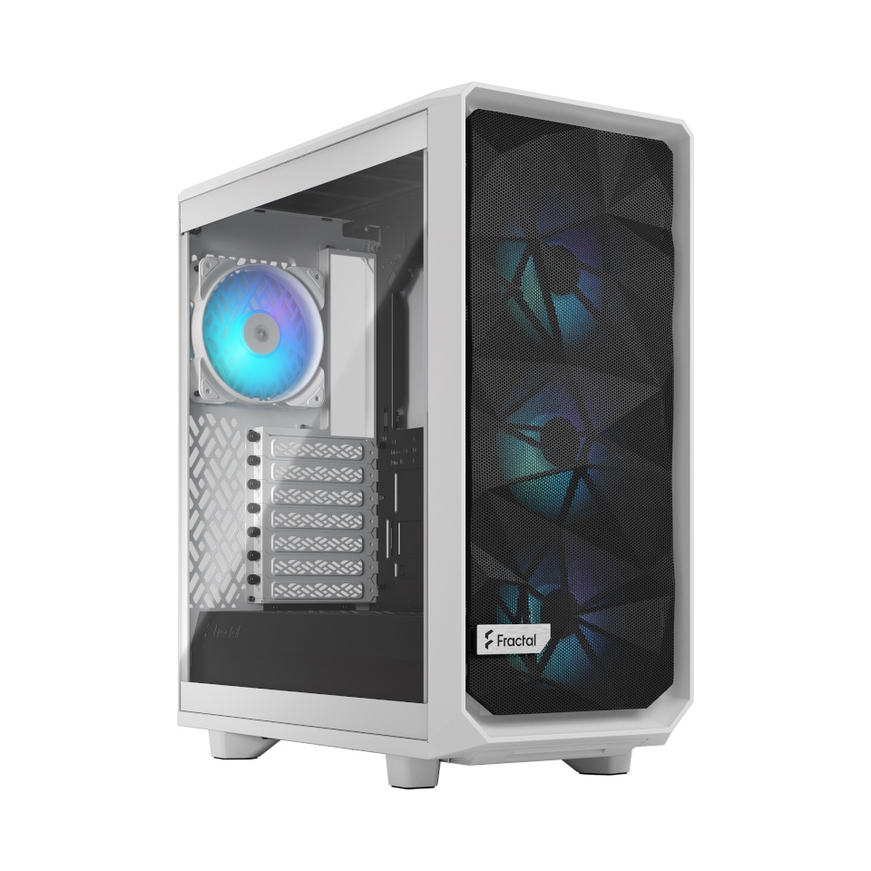 Fractal Design korpus Meshify 2 Compact RGB, TG Clear, Mid-Tower, valge