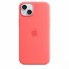 Apple kaitsekest Silicone Case with MagSafe for iPhone 15 Plus Guava, roosa