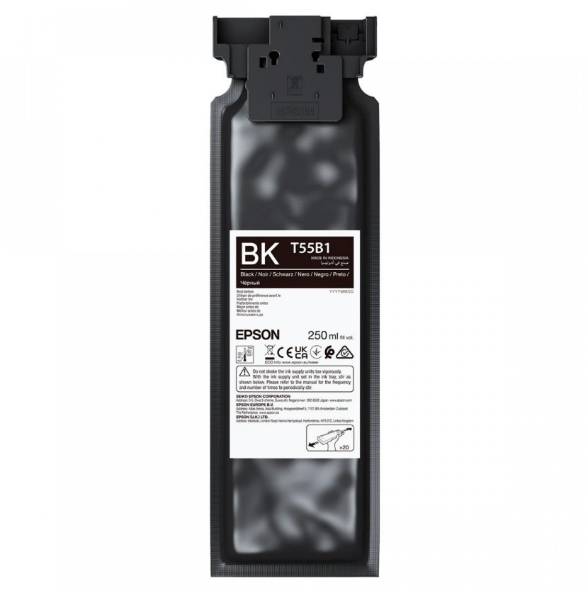 Epson UltraChrome DG2 T55B100 (250ml), tindikassett Ink Cartrige, must