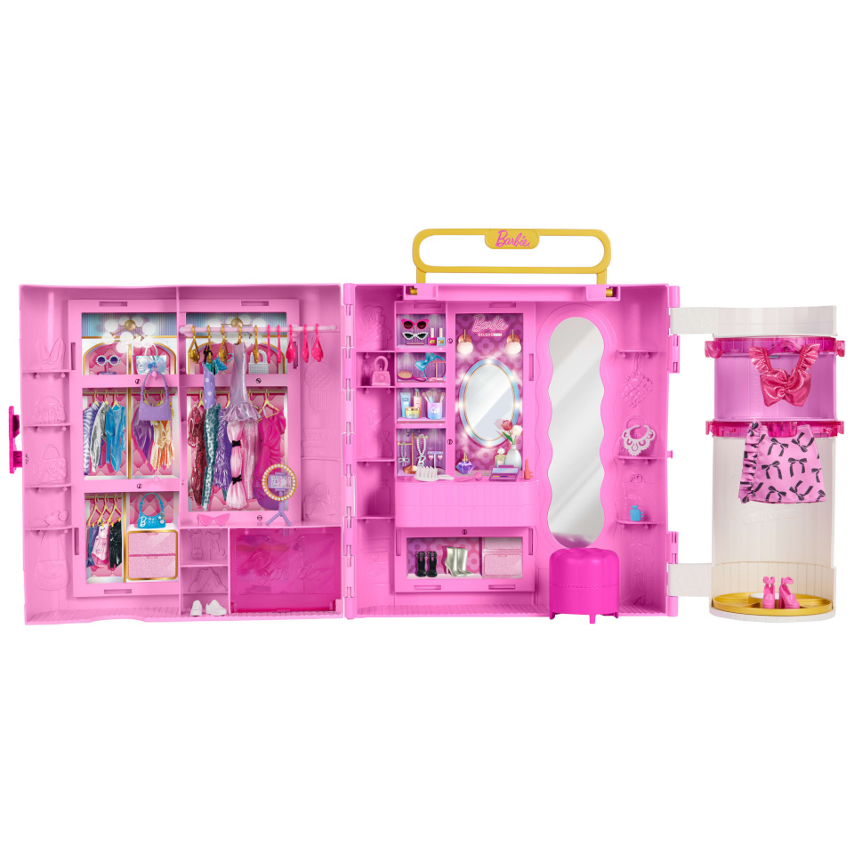 Barbie Deluxe stiilis garderoob, avatav garderoobikomplekt