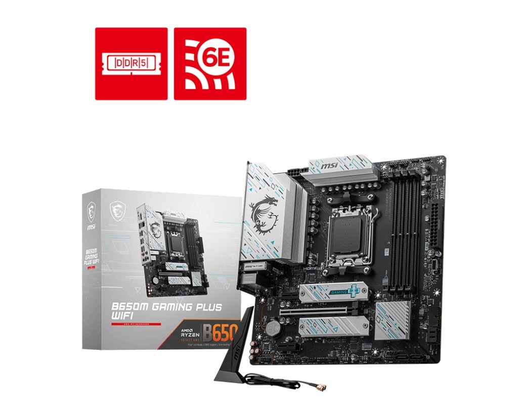MSI emaplaat B650M GAMING PLUS WIFI, AM5, DDR5, mATX