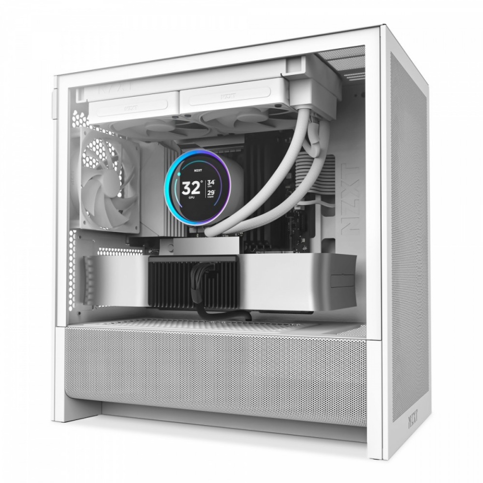 NZXT korpus H3 Flow (valge (matt), Tempered Glass)