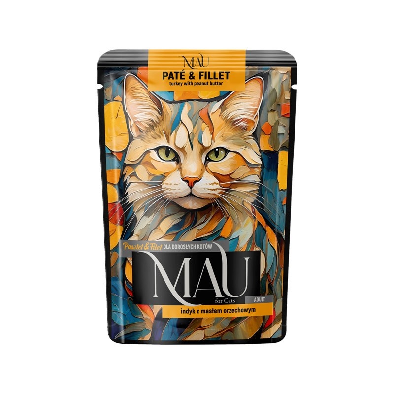 Dolina Noteci kassitoit MAU Pate and Fillet Turkey with Peanut Butter, 85g