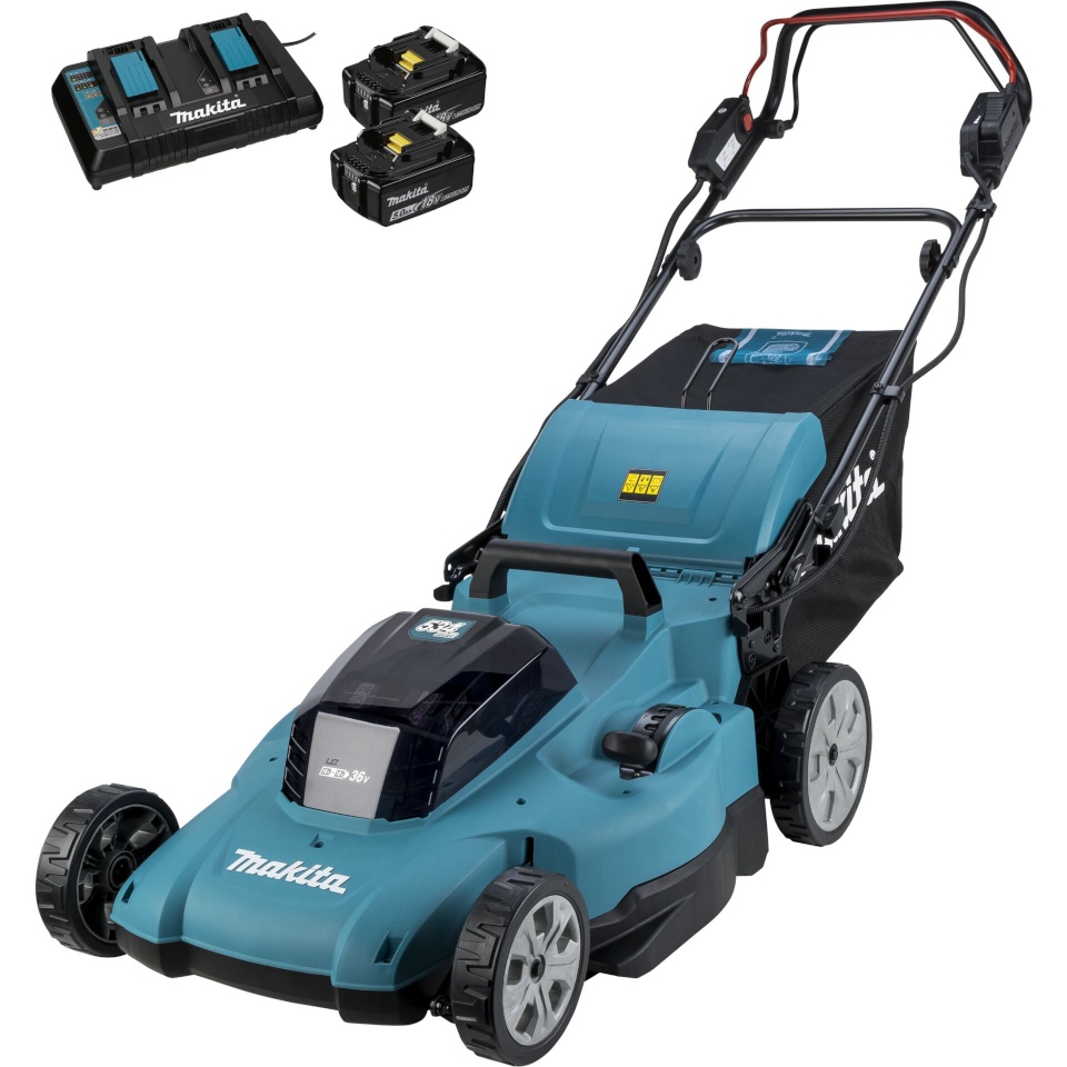 Makita akumuruniiduk DLM539PT2 Cordless Lawn Mower, 36V, sinine/must