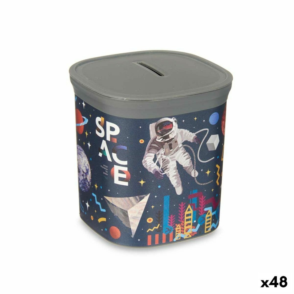 BGB Rahakassa Mitmevärviline Astronaut Plastmass 9 x 10,2 x 9 cm (48 Ühikut)