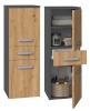Top E Shop vannitoakapp NEL V DDS ANT/ART bathroom storage cabinet Graphite, Oak