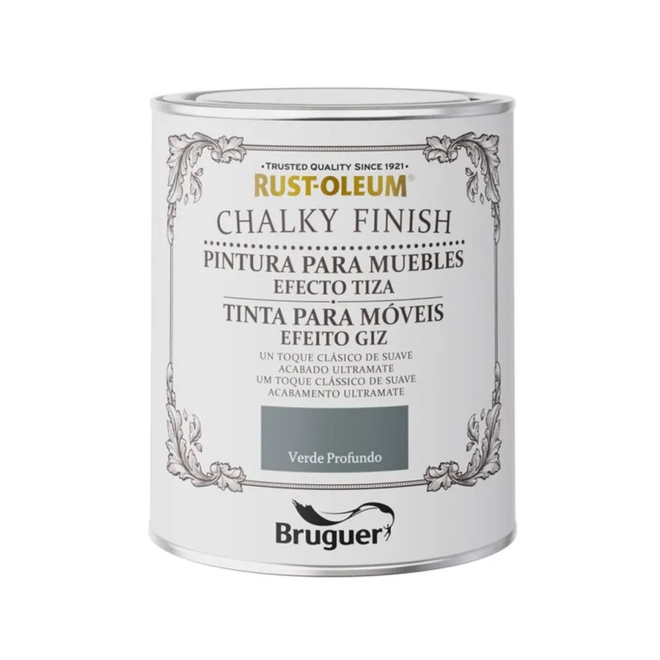 Bruguer värv Rust-oleum Chalky Finish 5733890 Mööbel Deep Green 750ml