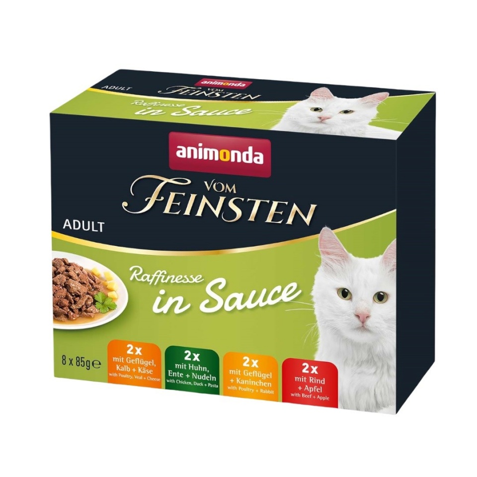 Animonda kassitoit Vom Feinsten Adult Raffinesse in Sauce - Wet Cat Food- 8x85g