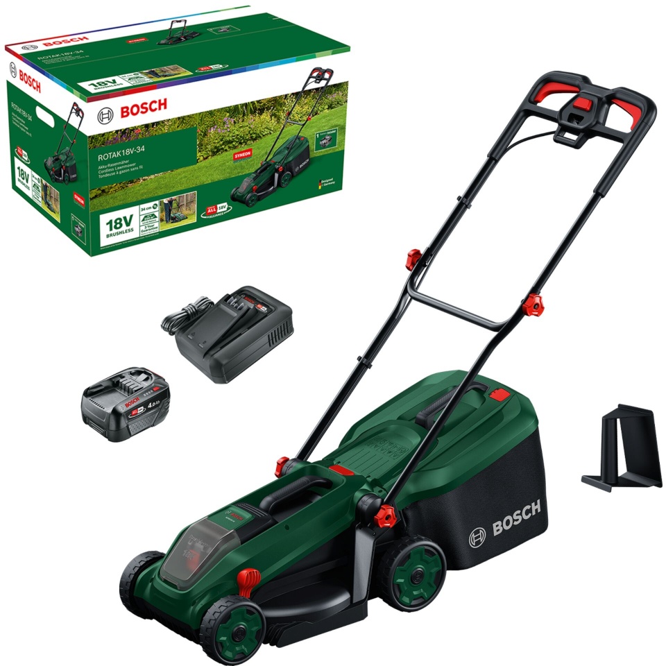 Bosch muruniiduk Rotak 18V-34 Set Akku-Rasenmäher