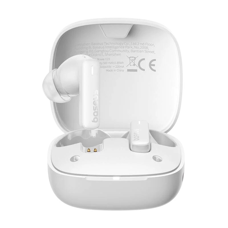 Baseus kõrvaklapid Headphones Bluetooth 5.3 BOWIE E19 valge