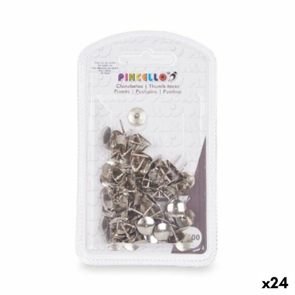 Pincello rõhknaelad Hõbedane metall 24tk
