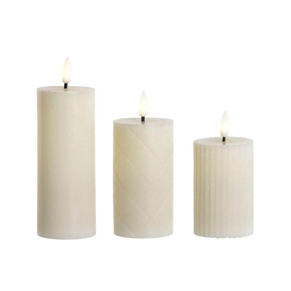 Home ESPRIT LED Küünal beež 5,5x5,5x13,5cm (AA)