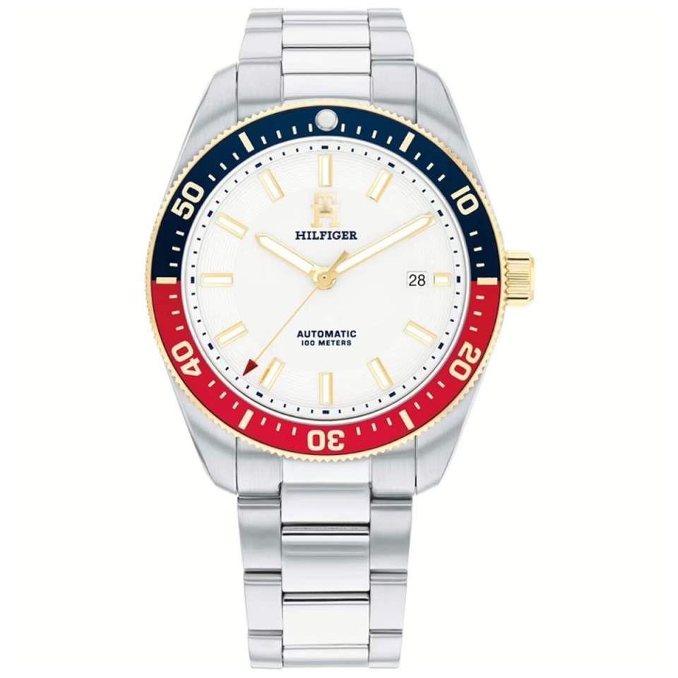 Tommy Hilfiger unisex kell TH85 valge Hõbedane (Ø 40mm)