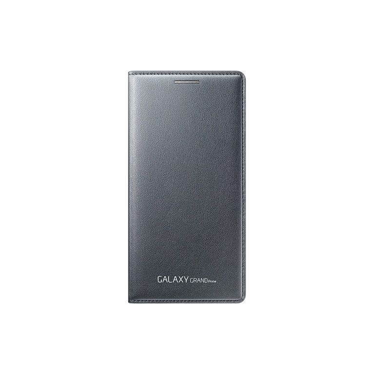 Samsung Galaxy Grand Prime kaitseümbris Flip Wallet Cover, tume hall