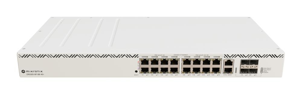 MikroTik ruuter Cloud Switch CRS320-8P-8B-4S+RM with RouterOS v7, 2U rackmount Enclosure