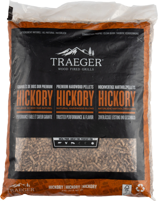 Traeger FSC hikkoripuu pelletikott, 9 kg