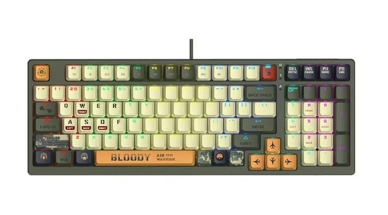 A4Tech klaviatuur Mechanical Keyboard Bloody S98 USB Aviator (BLMS punane Switches)