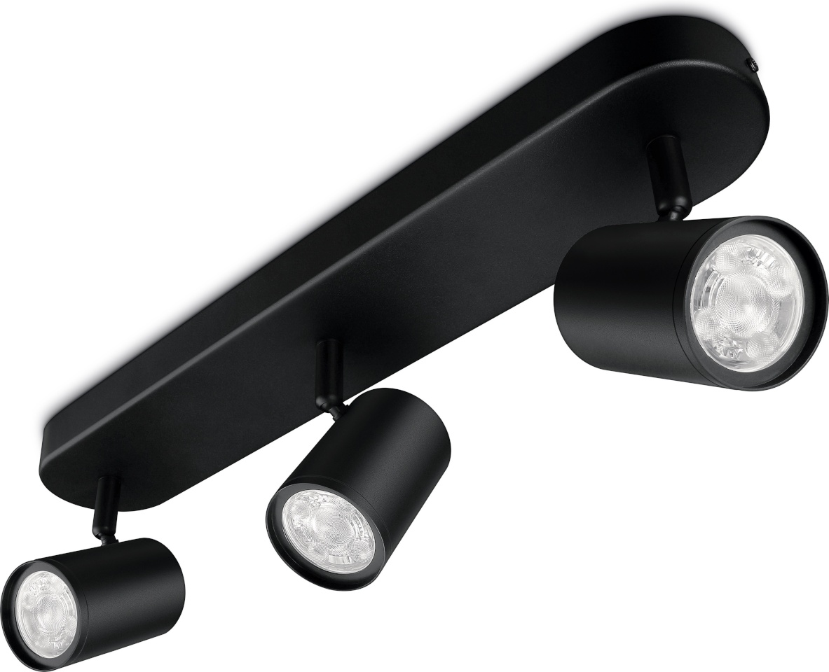 WiZ IMAGEO Prožektorid, 3-osaline, must, häälestatav valge, Wi-Fi