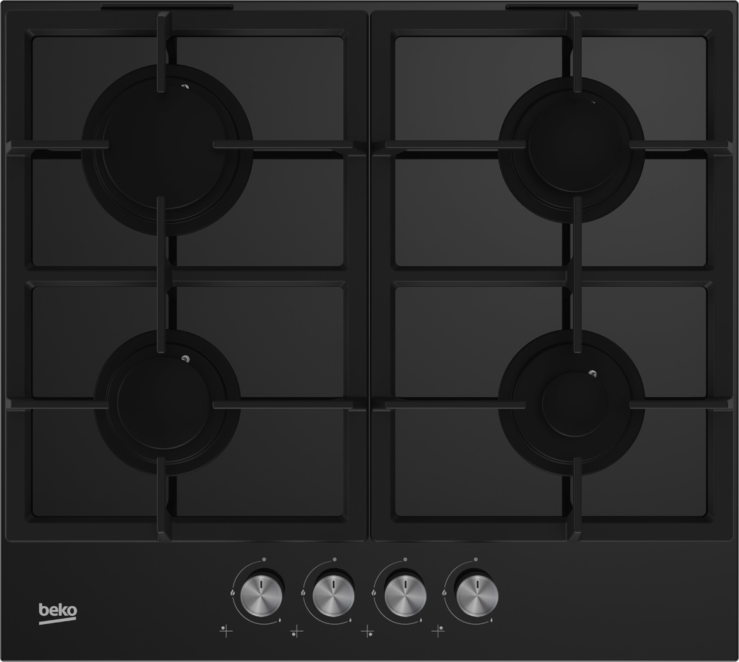 Beko integreeritav gaasiplaat HILG64225S Built In Gas Hob, must