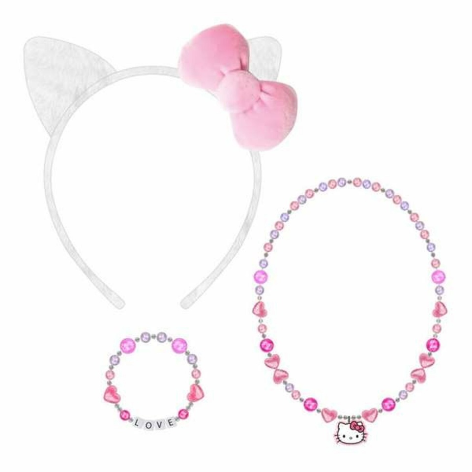 Kaelakee Hello Kitty fuksiaroosa 3 Tükid, osad