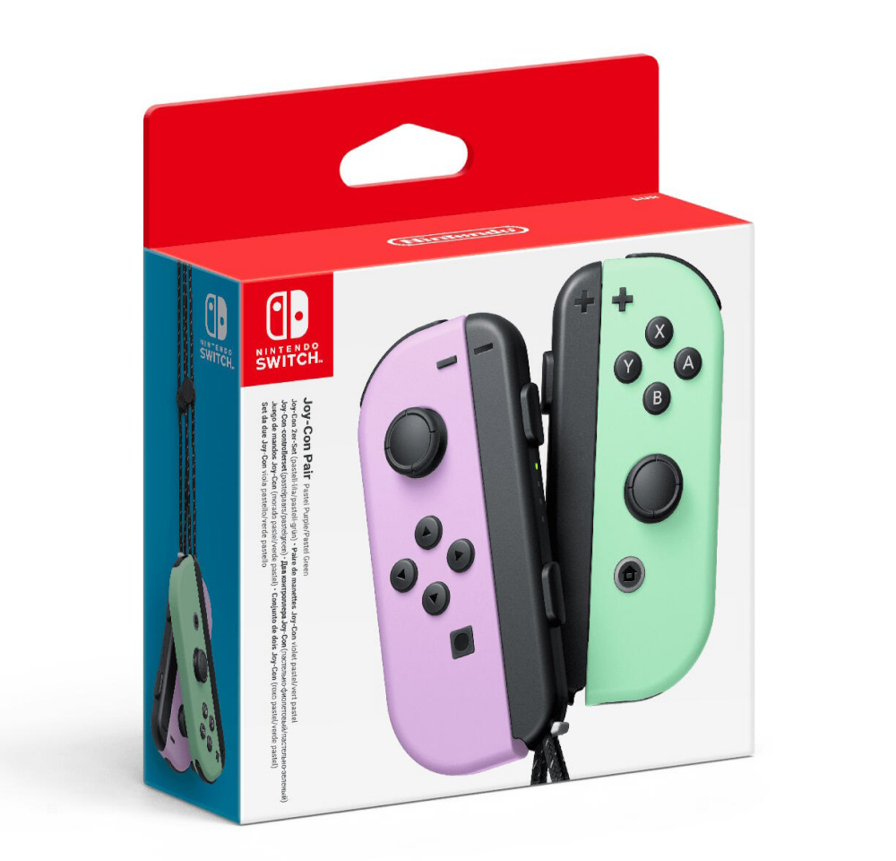 Nintendo mängupult Joy-Con 2er Set pastell-lilla und pastell-roheline