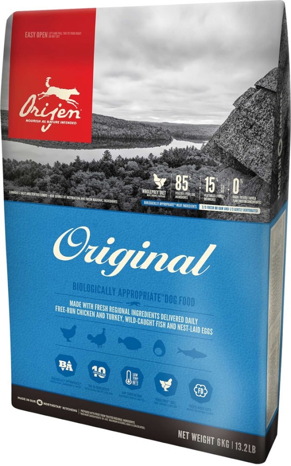 Orijen kuivtoit koerale Original 11,4kg Adult Chicken, Fish, Turkey