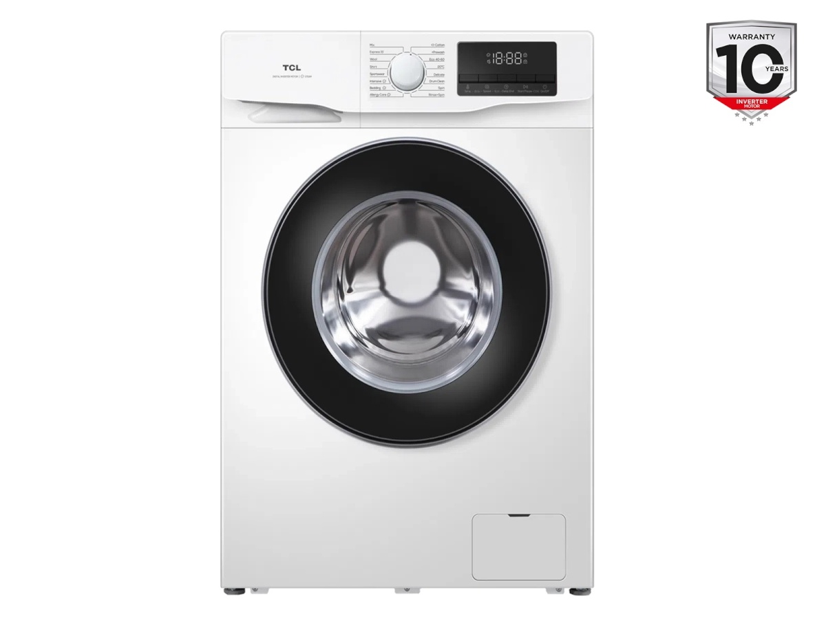 TCL pesumasin FF0610WB0 Front loading, Washing capacity 6 kg, 1000 RPM, Depth 45 cm, Width 60 cm, LED, Steam function, valge