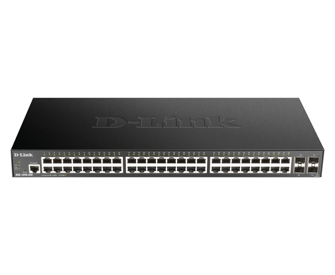 D-Link switch DGS-1250-52X/E network Managed L3 Gigabit Ethernet (10/100/1000) must
