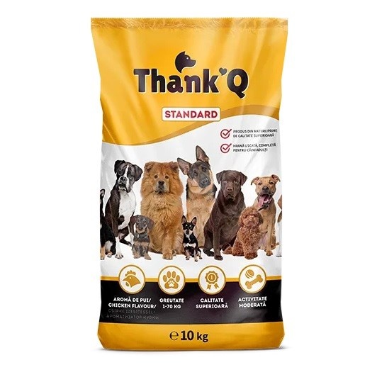 Hurtownia Karm kuivtoit koerale THANK'Q STANDARD Smak Chicken for Dog, 10kg