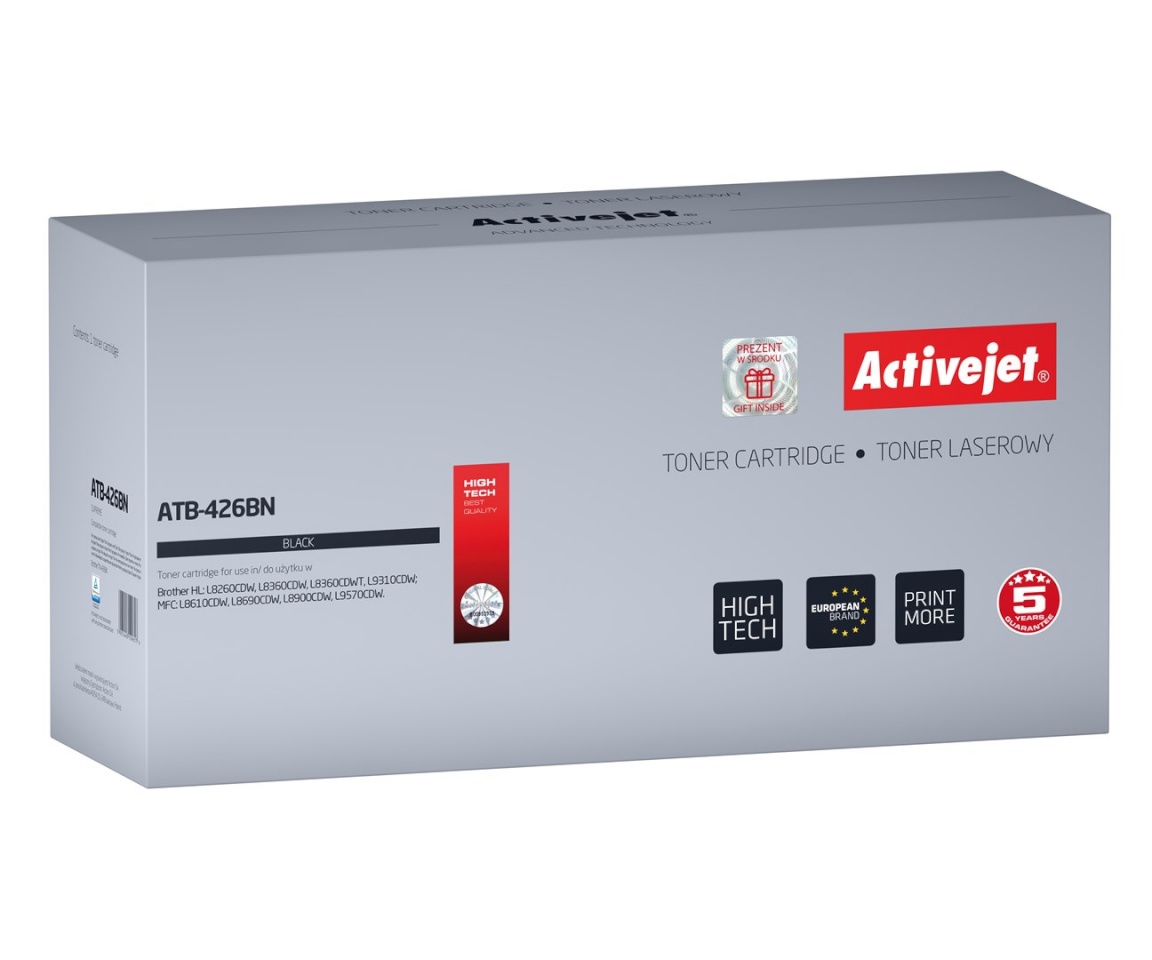 Activejet tooner ATB-426BN replacement for Brother TN-426BK, Supreme, 9000 pages, must