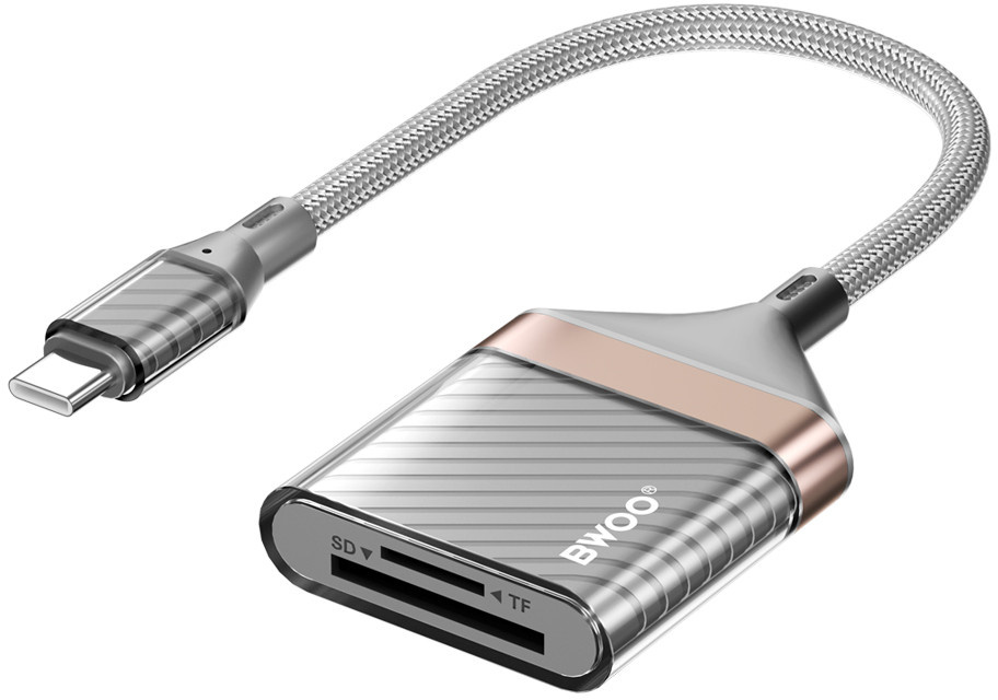 Bwoo mälukaardilugeja USB-C - SD/TF Card